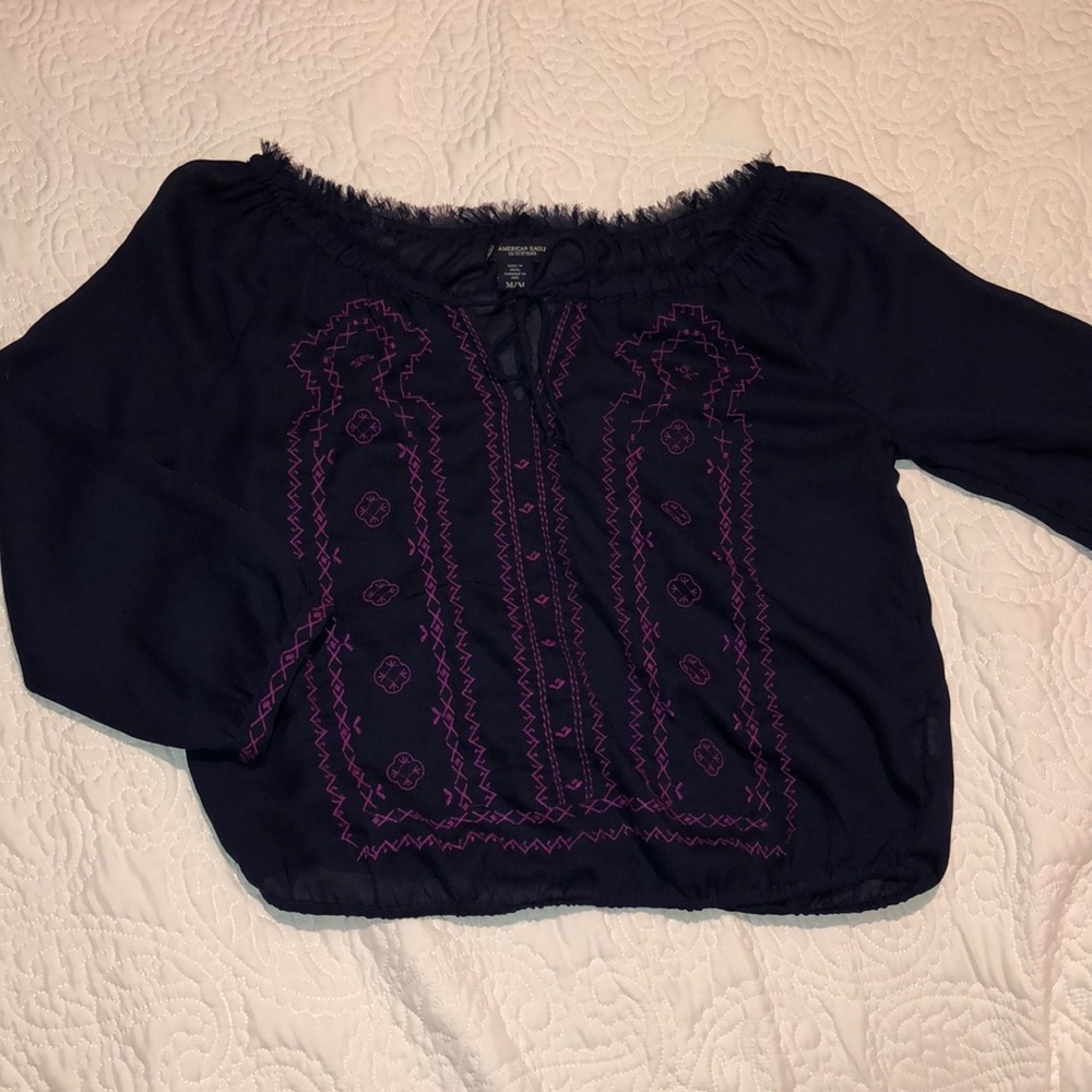 American Eagle Tribal Print Top